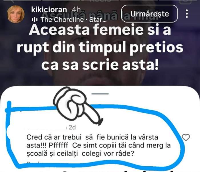 mesajul pe care l-a primit Cristina Cioran