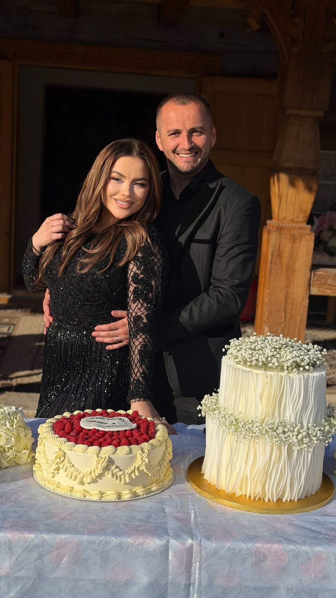 Carmen de la Salciua si sotul ei, nasi