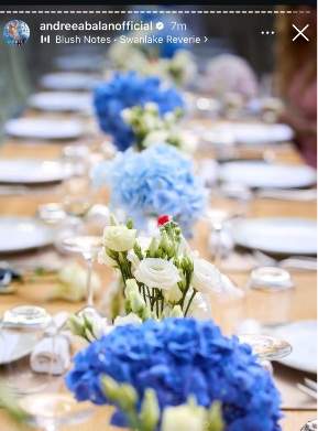 Cum au arătat aranjamentele florale de la cununia civilă a Andreei Bălan cu Victor Cornea. Alegerea făcută de artistă