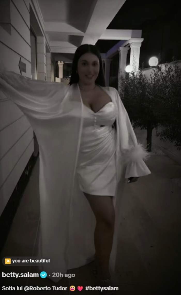 Betty Salam, declarație supremă de dragoste pentru iubitul ei. Cum i-a răspuns Roberto Tudor