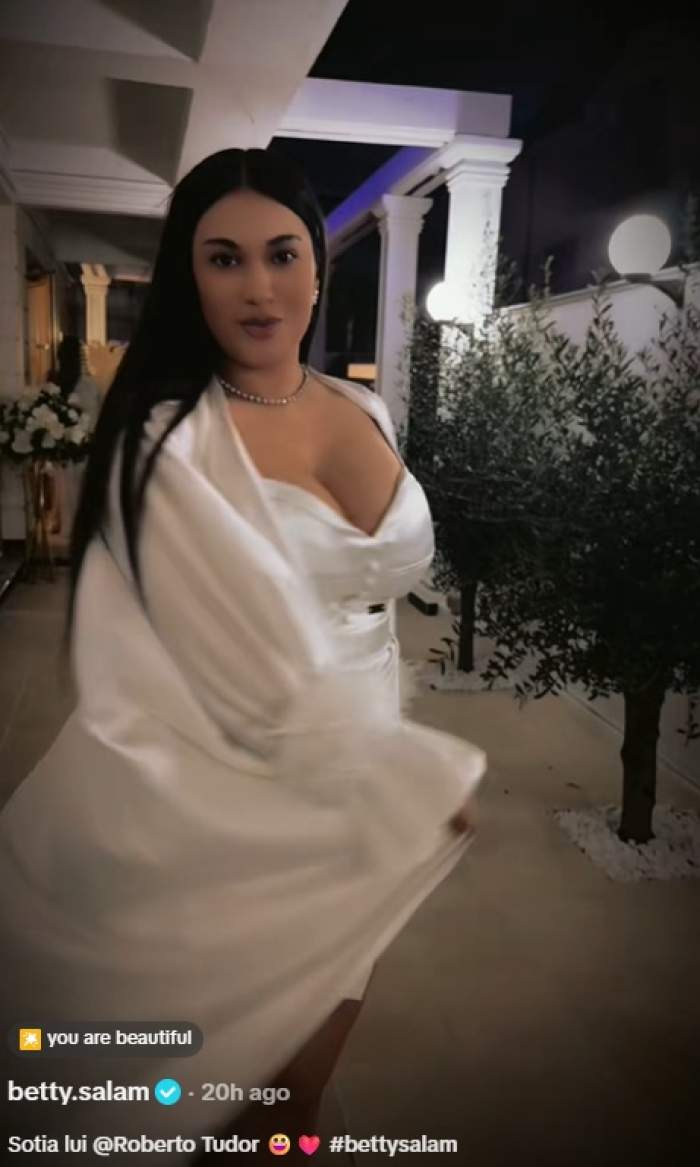 Betty Salam, declarație supremă de dragoste pentru iubitul ei. Cum i-a răspuns Roberto Tudor