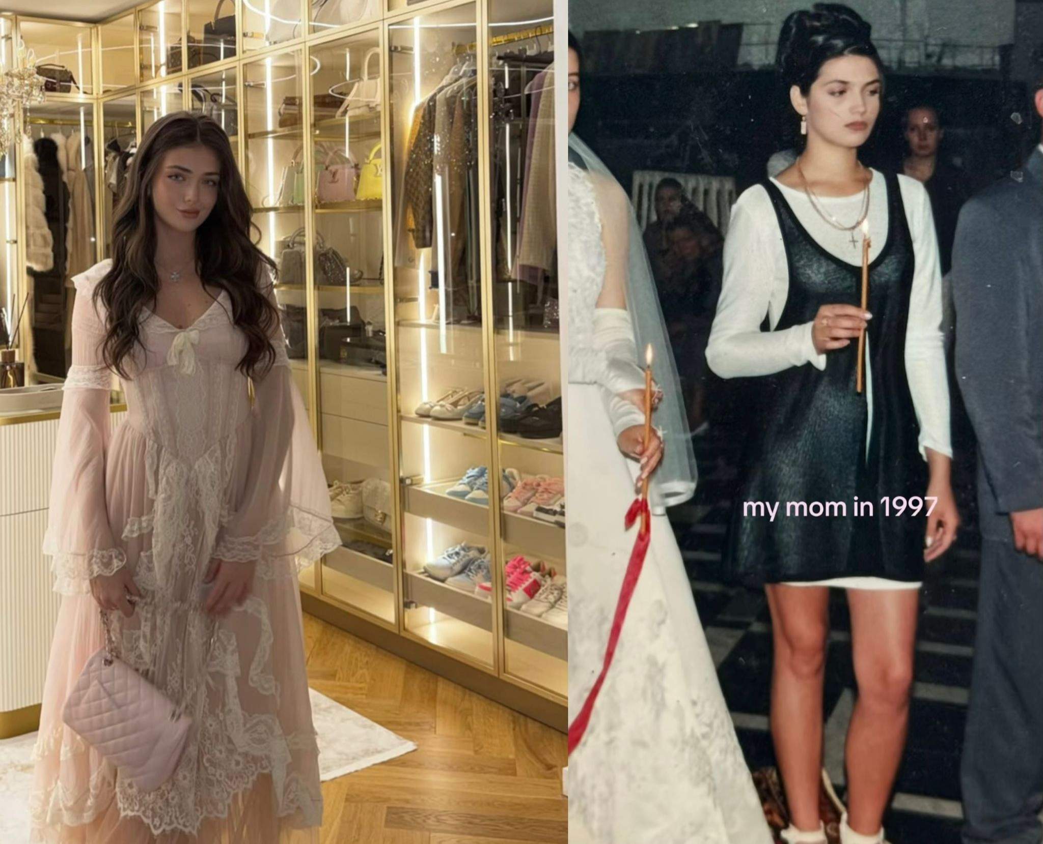 Colaj Andreea Bostănică și mama sa