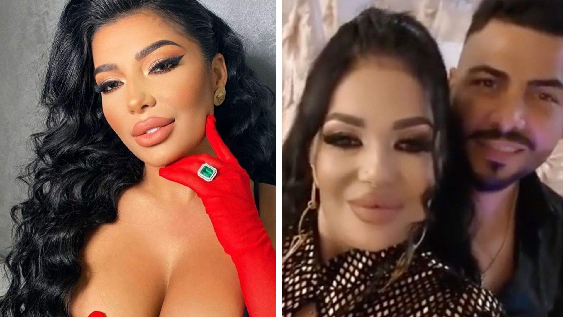 Colaj foto cu Alina Marymar, tatăl ei și iubita lui