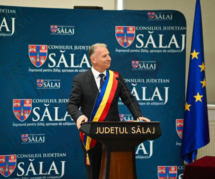 Dinu Iancu Sălăjanu, la o conferință de presă