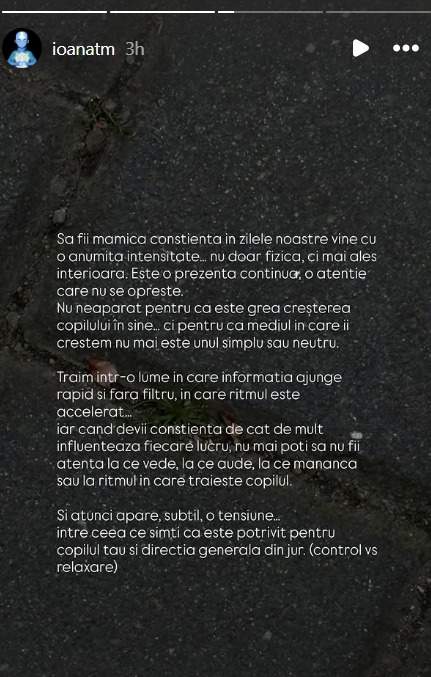 Mesajul Ioanei Coman