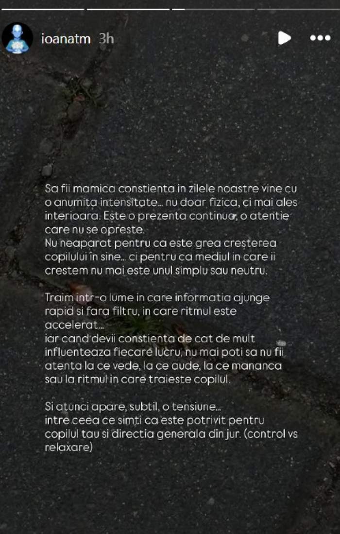 Mesajul Ioanei Coman