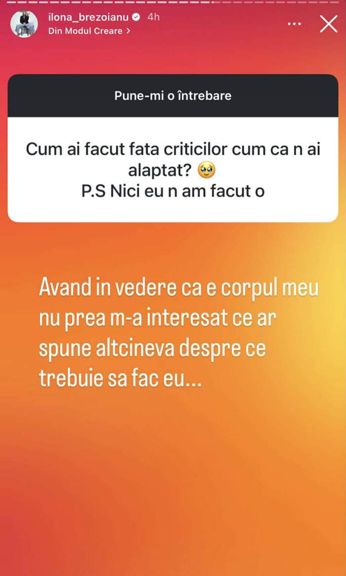 Ilona Brezoianu a vorbit despre motivul pentru care nu a alăptat. Cum a făcut față criticilor