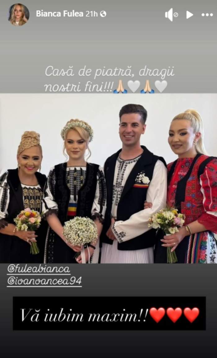 Nuntă cu fast în lumea muzicii populare! Fiica lui Ionuț Fulea s-a căsătorit