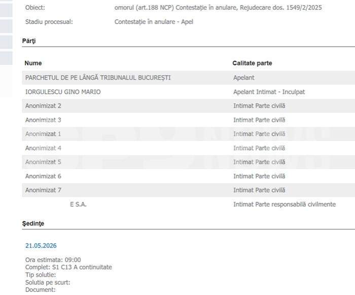 Mario Iorgulescu, judecat de magistratul care a clasat dosarul șpăgii de 30 de milioane de euro al lui Vanghelie