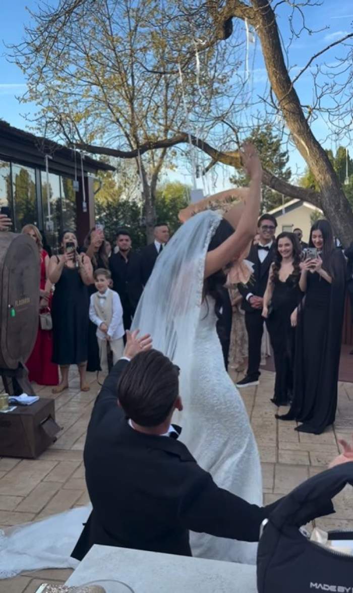 Primele imagini de la petrecerea de nuntă a lui Dorian Popa cu soția! Cei doi au încins ringul de dans