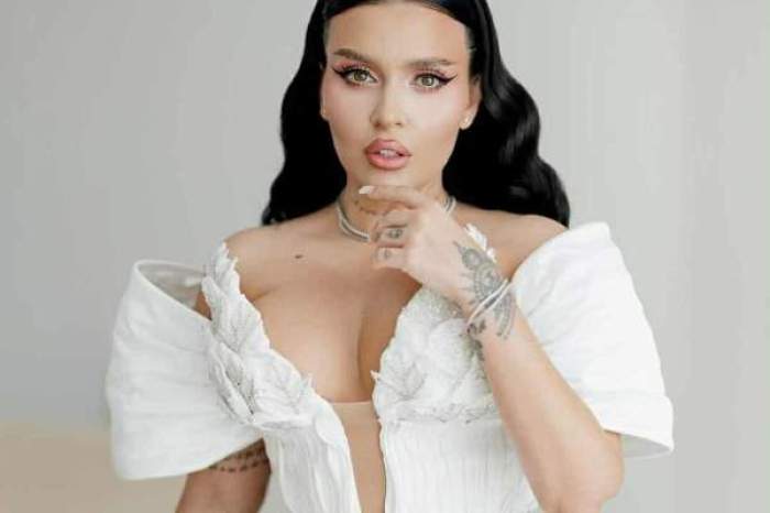 Oana Radu, într-o ținută albă