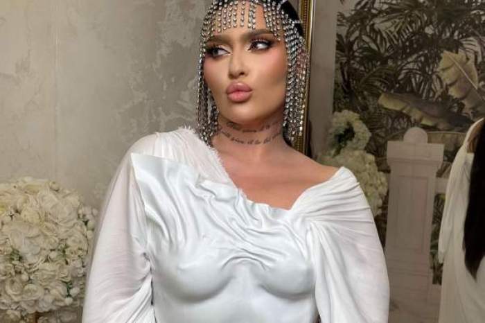 Oana Radu, într-o ținută albă