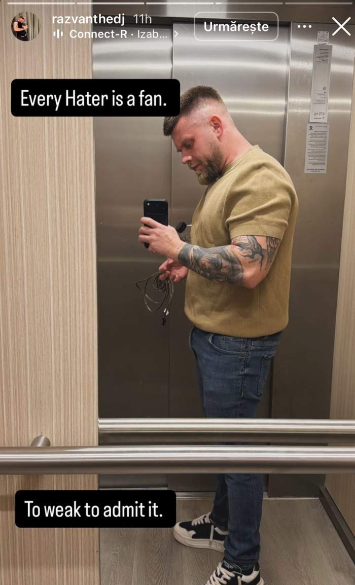 Răzvan Kovacs, în lift