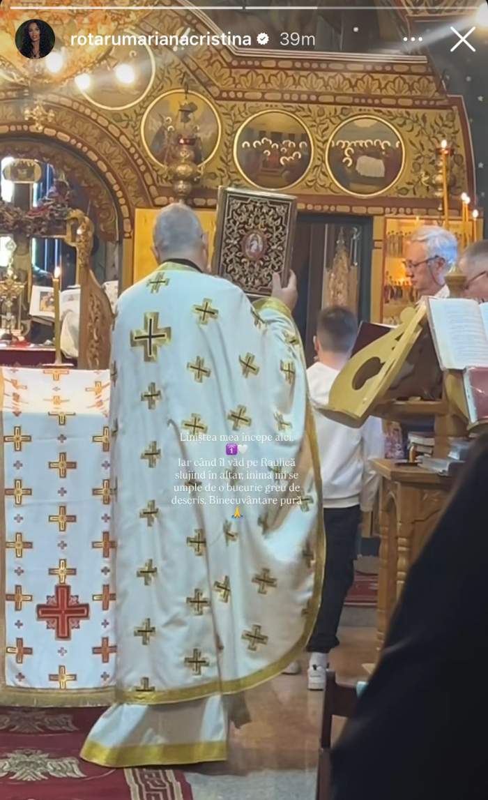 Cristina Petre, la Biserică