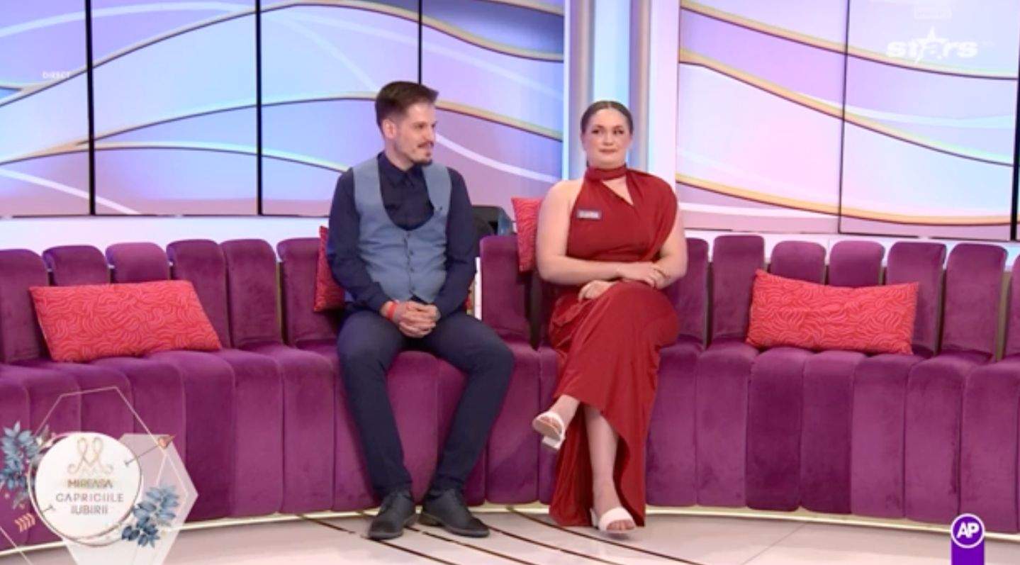 Claudia, alături de Daniel, în platoul emisiunii Mireasa - Capriciile iubirii
