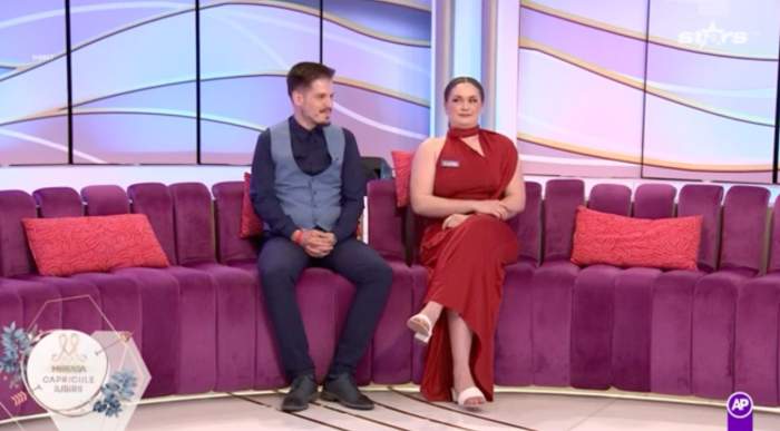 Claudia, alături de Daniel, în platoul emisiunii Mireasa - Capriciile iubirii