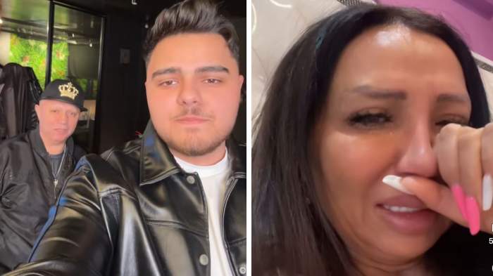 Colaj foto cu Nicolae, Alberto și Narcisa Guță