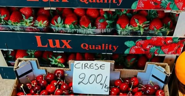 Prețul unui kilogram de cireșe