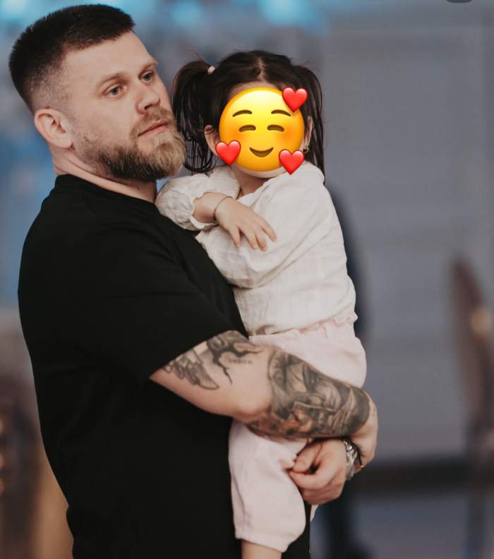 Răzvan Kovacs, alături de fiica lui, Luna