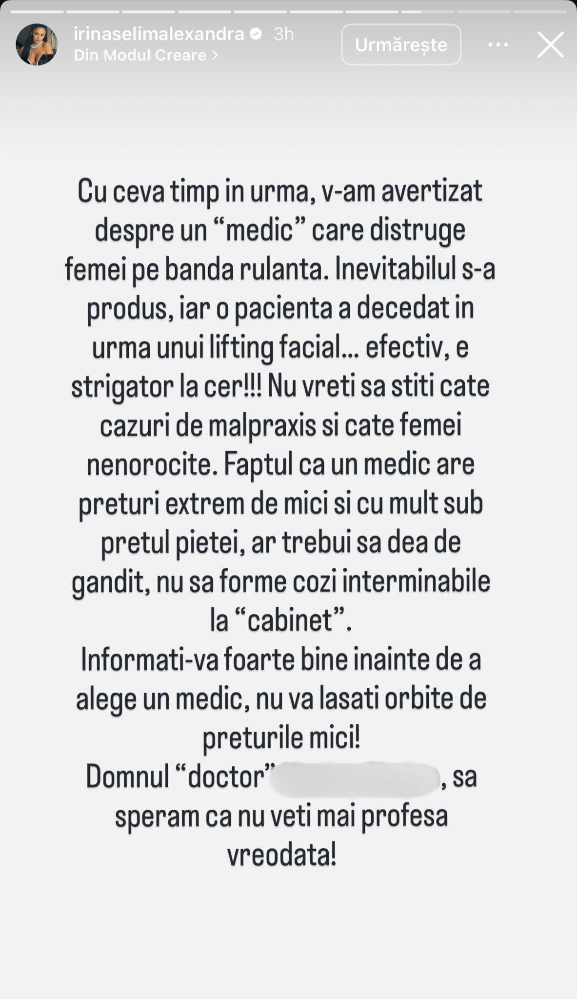 Mesajul soției lui Meko