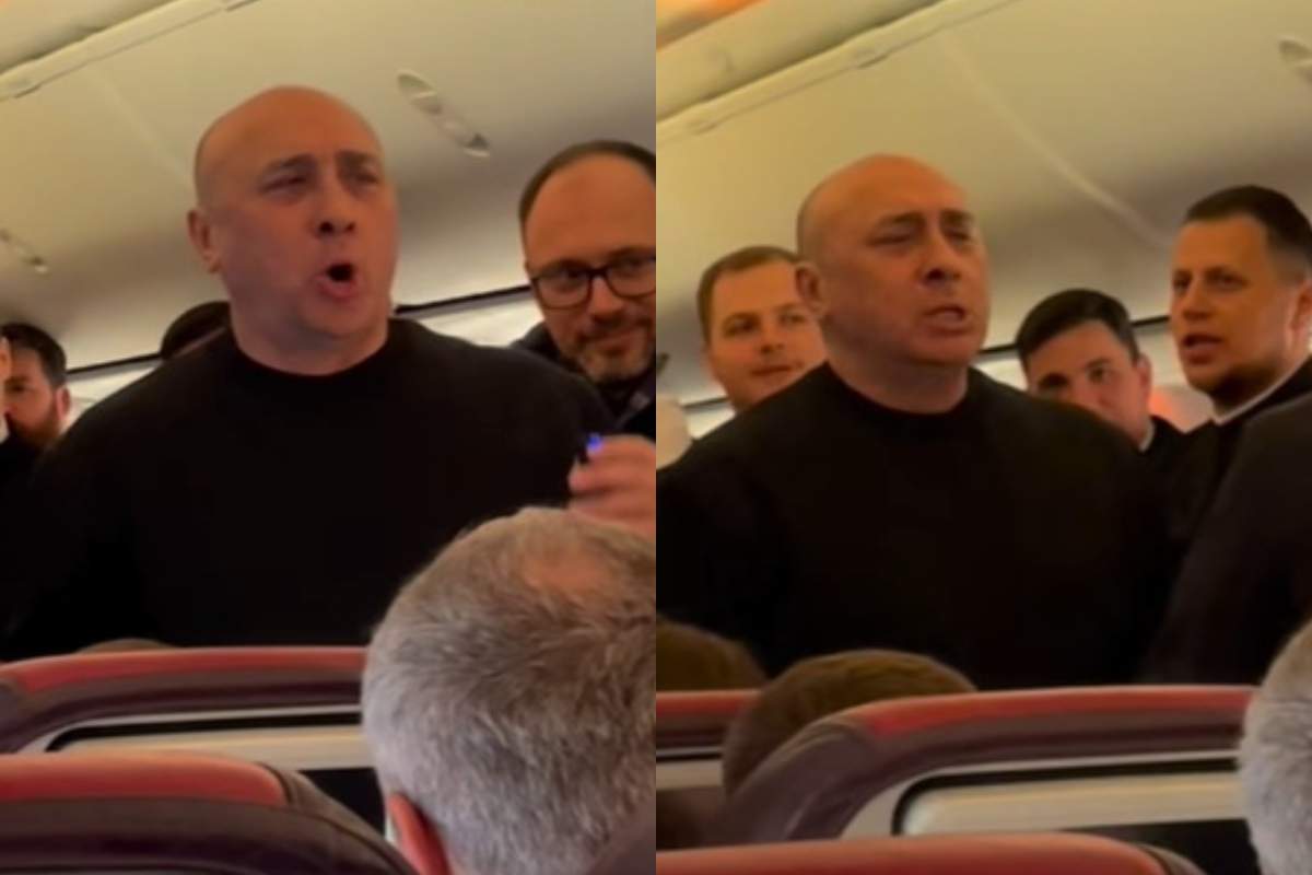 Moment inedit cu Marcel Pavel și un preot în avion! Totul a fost filmat | VIDEO