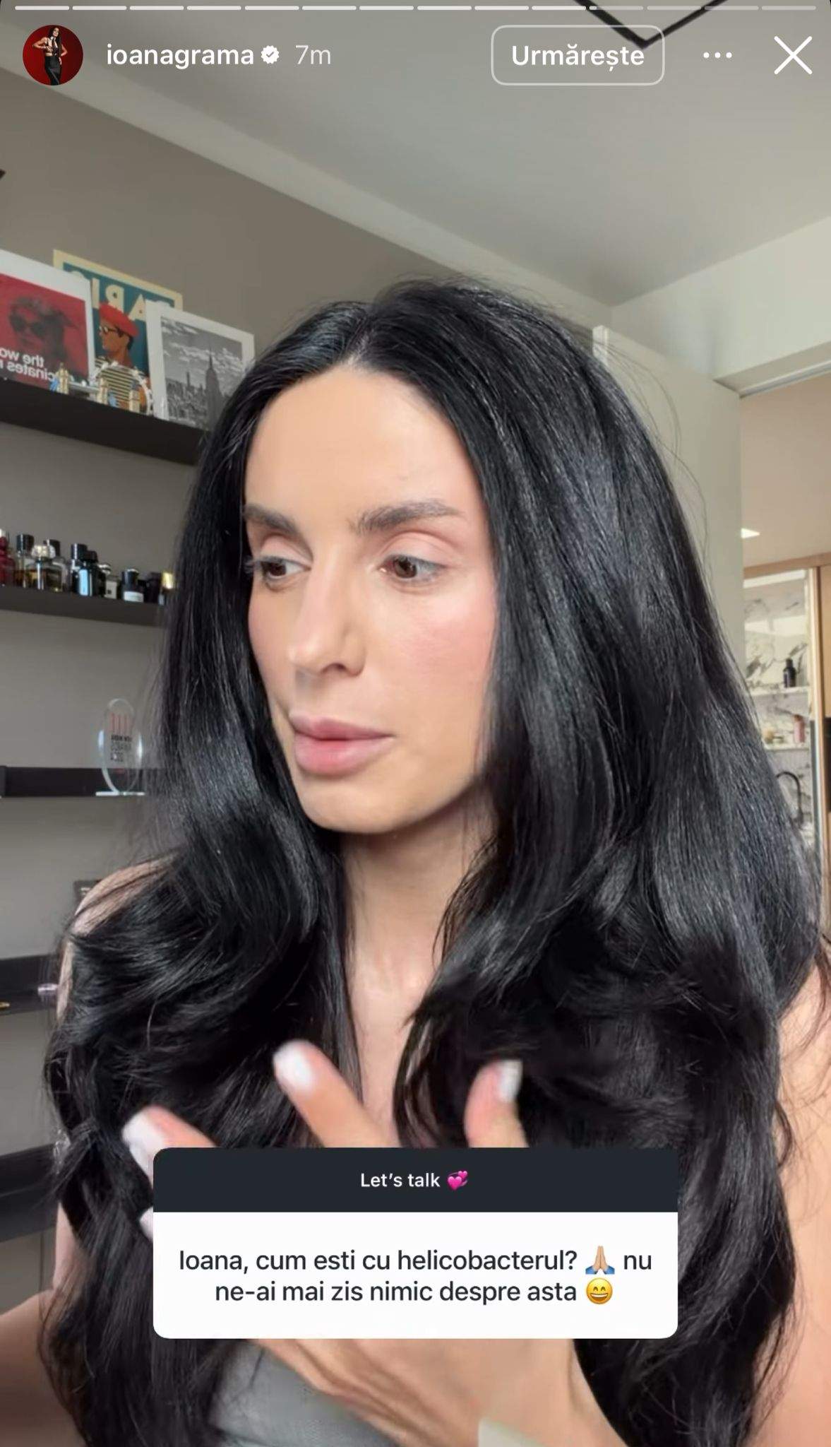 Ioana Grama vorbește cu urmăritorii ei