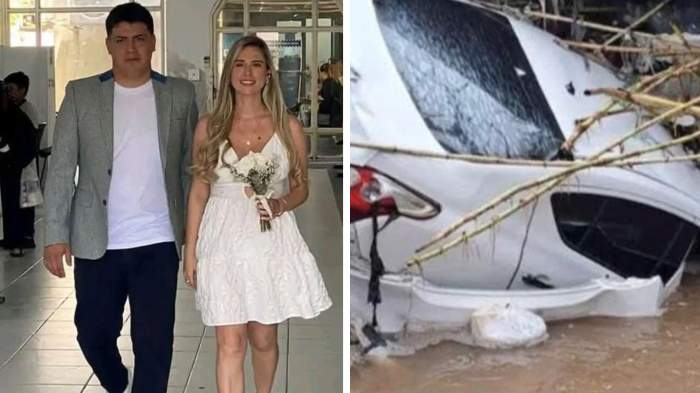 Colaj foto cu soții morți și mașina lor