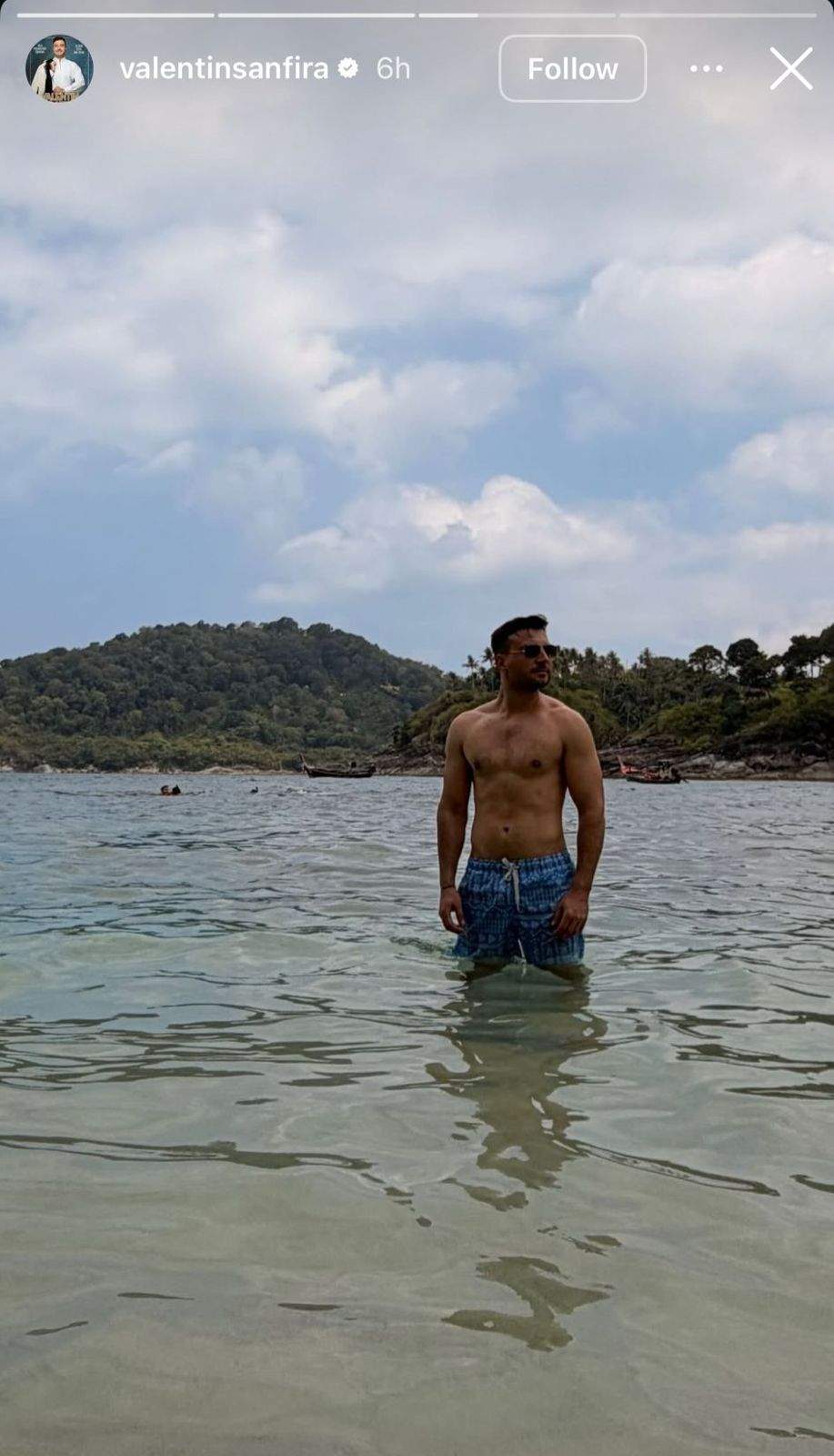 Valentin Sanfira, în vacanță