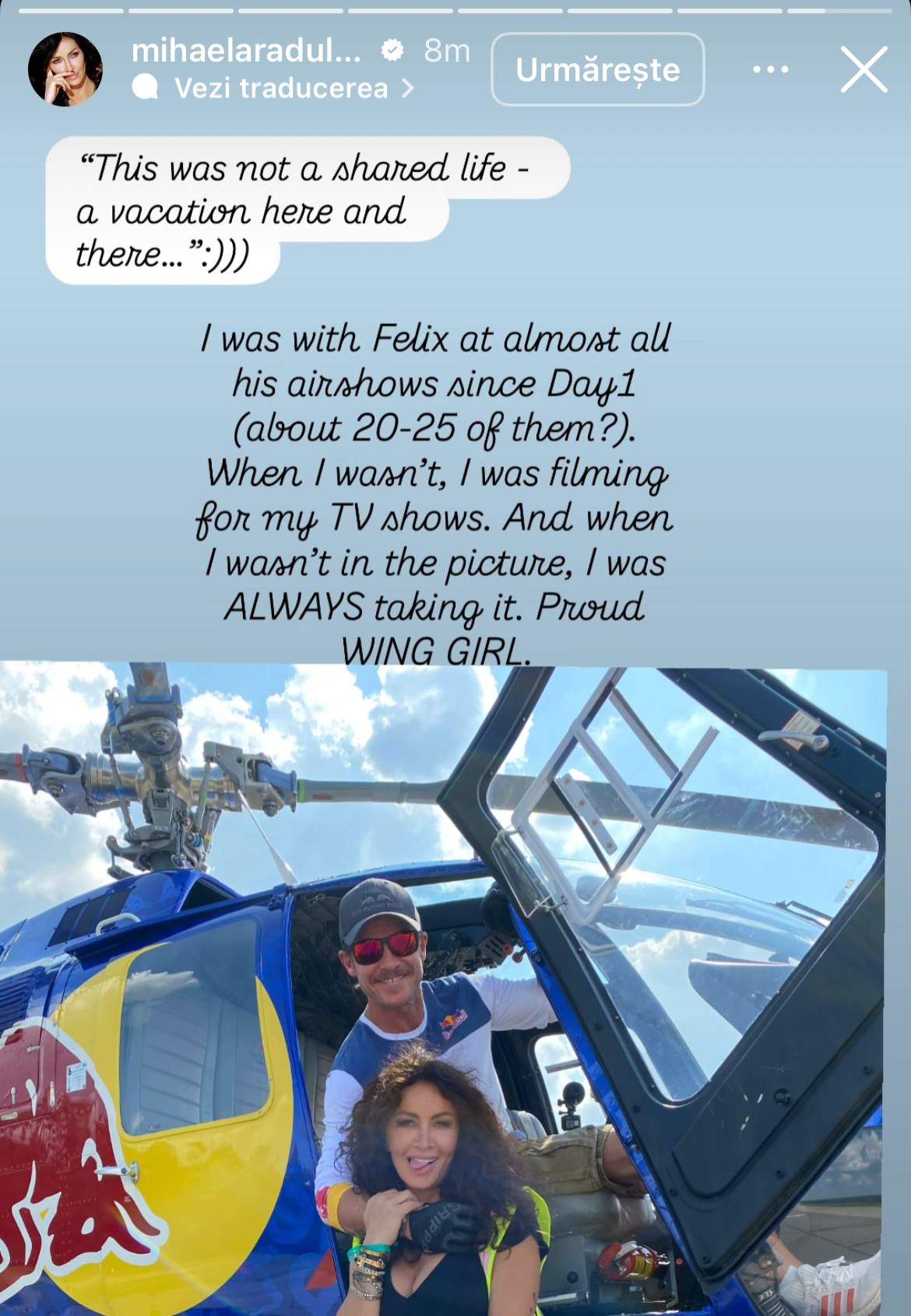 Mihaela Rădulescu se topește de dorul lui Felix Baumgartner. Fotografii emoționante cu cei doi