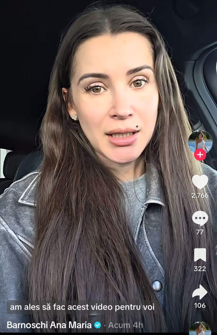 Ana Maria Barnoschi, în mașină