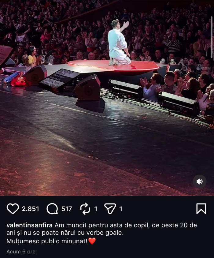 valentin sanfira pe scena