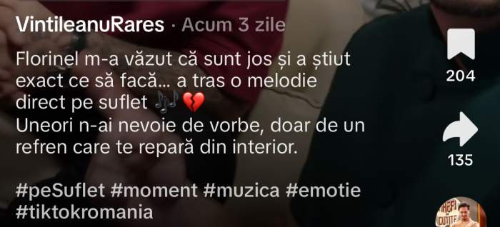 Mesajul lui Rareș Vintileanu