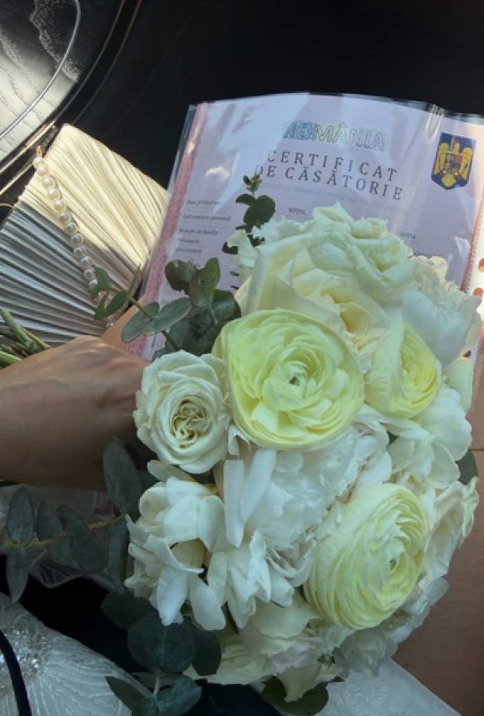 Primele imagini de la cununia Deei Maxer cu Constantin Cataramă! Cât de fericiți sunt cei doi