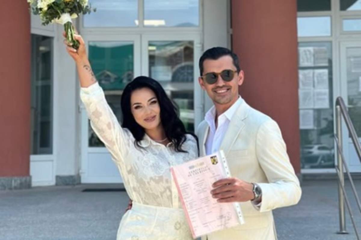 Primele imagini de la cununia Deei Maxer cu Constantin Cataramă! Cât de fericiți sunt cei doi