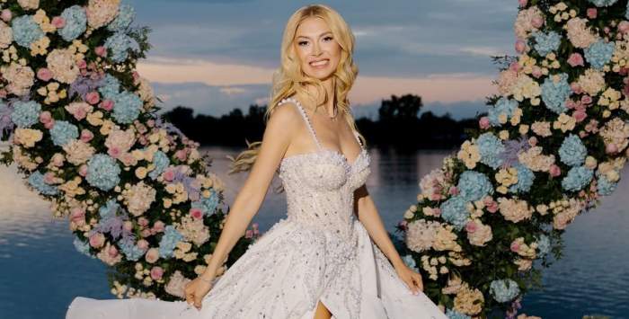 Andreea Bălan, în rochie de mireasă