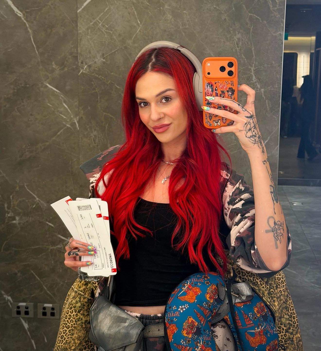 Marilu Dobrescu, în aeroport
