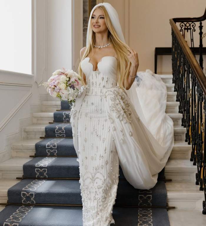 Andreea Bălan, în rochie de mireasă