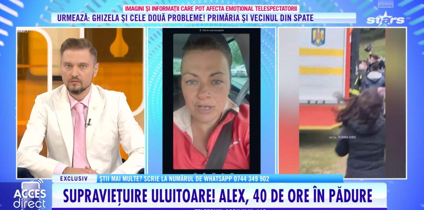una dintre persoanele care l-au căutat pe micuțul Alexandru, la Acces Direct