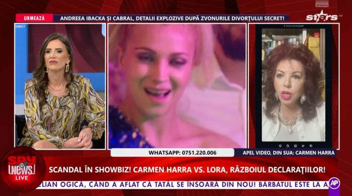 Carmen Harra, la Spynews TV