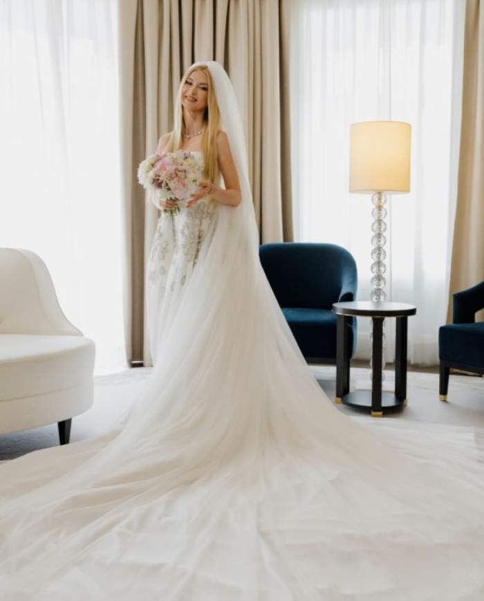 Andreea Bălan, în rochie de mireasă