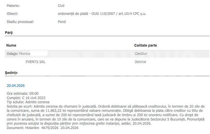 EXCLUSIV | Monica Odagiu și-a făcut singură dreptate | Miza: peste 2.000 de euro