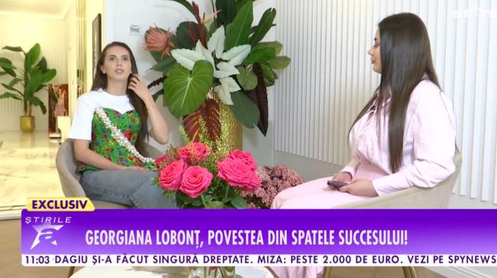 Georgiana Lobonț oferă un interviu