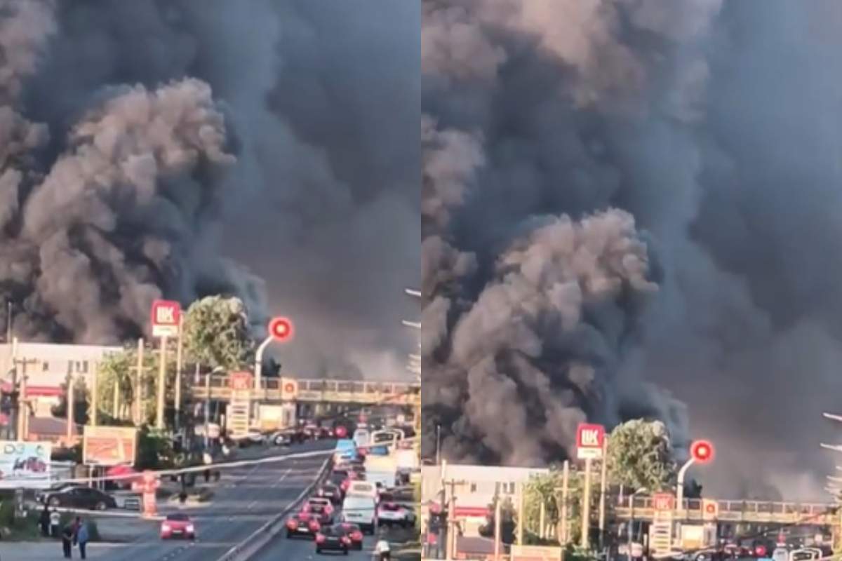 LIVE UPDATE. Incendiu puternic în București! S-a emis Ro Alert