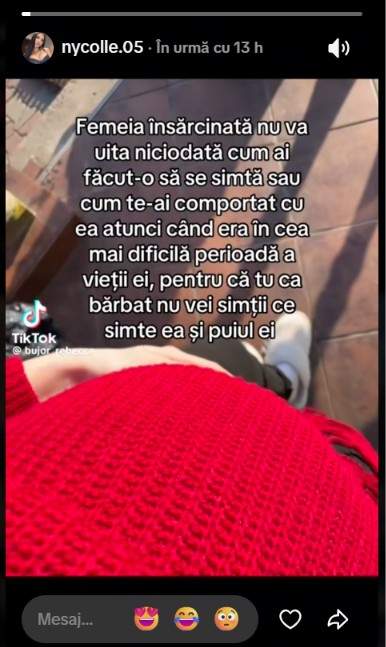 Fosta iubită însărcinată a lui Leo de la Strehaia ar trece prin momente grele, după despărțire. Mesajul trist al lui Nicolle