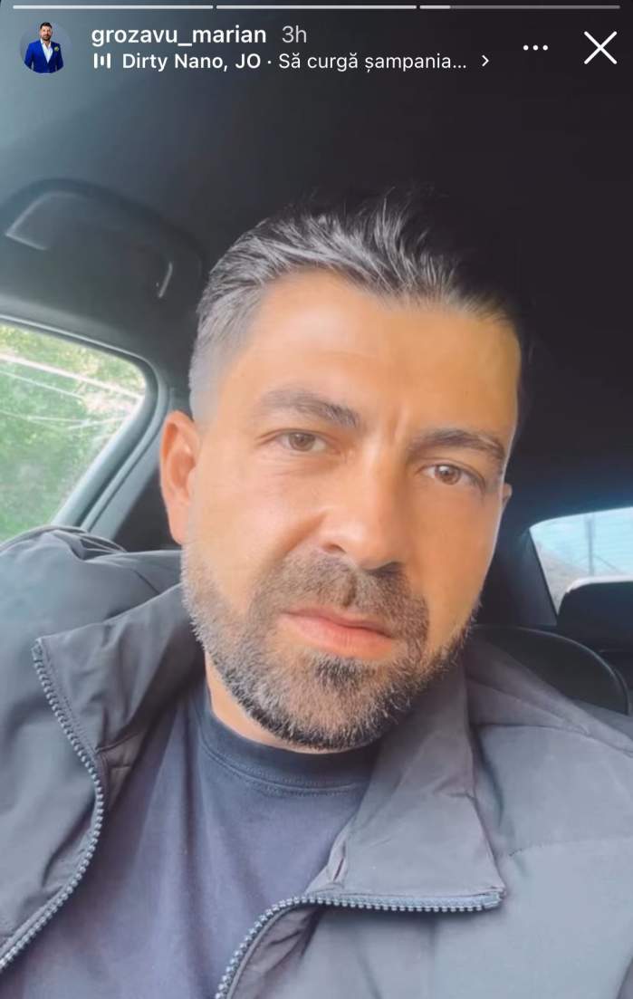 Marian Grozavu, în mașina