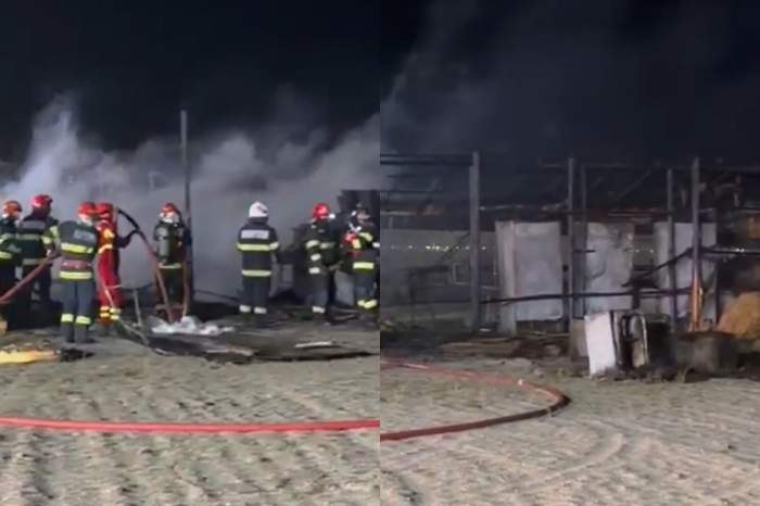 Incendiu puternic în Mamaia! Arde un celebru beach bar 