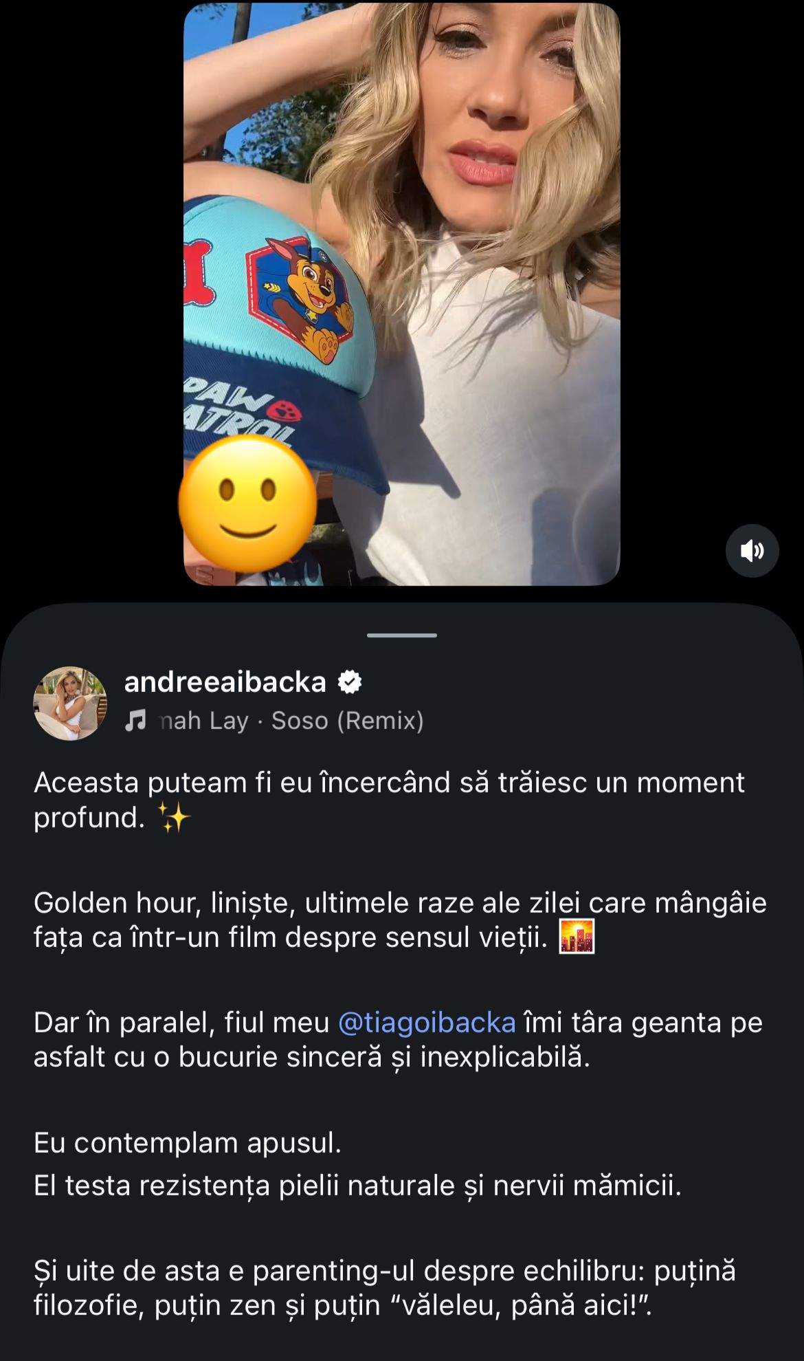 Mesajul Andreei Ibacka