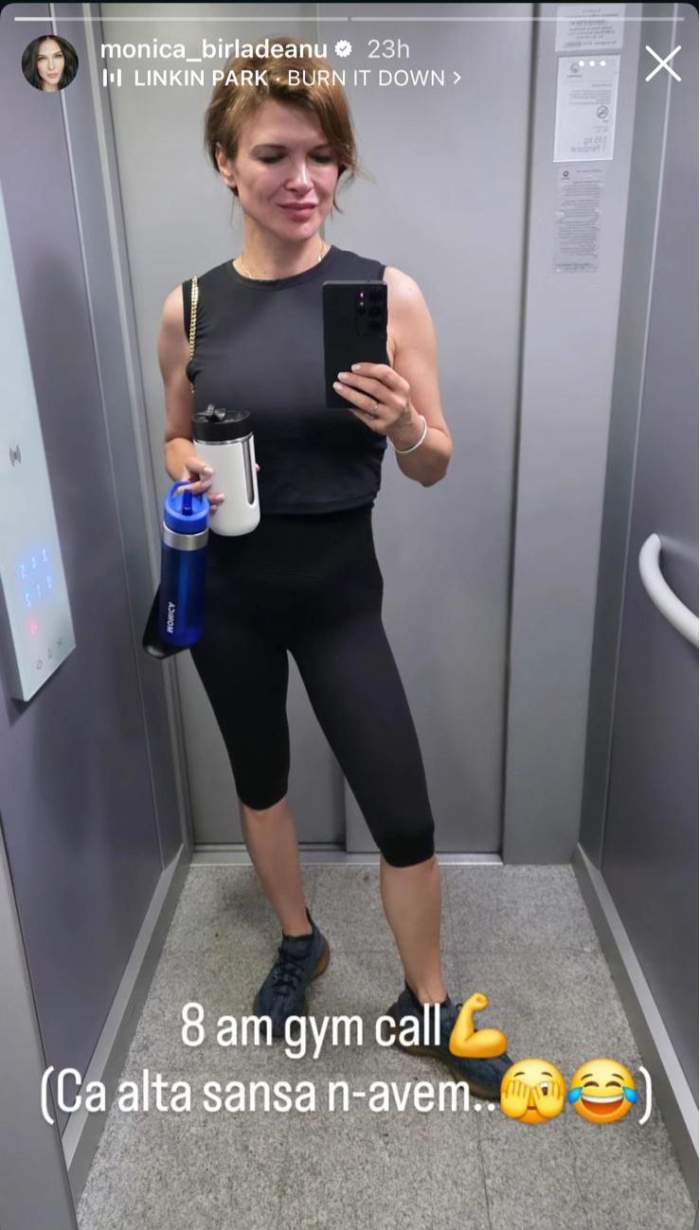 Monica Bîrlădeanu se pregătește pentru sală