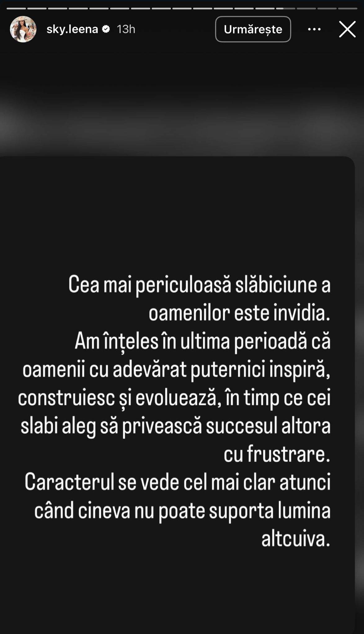 Mesajul Alinei Oprea