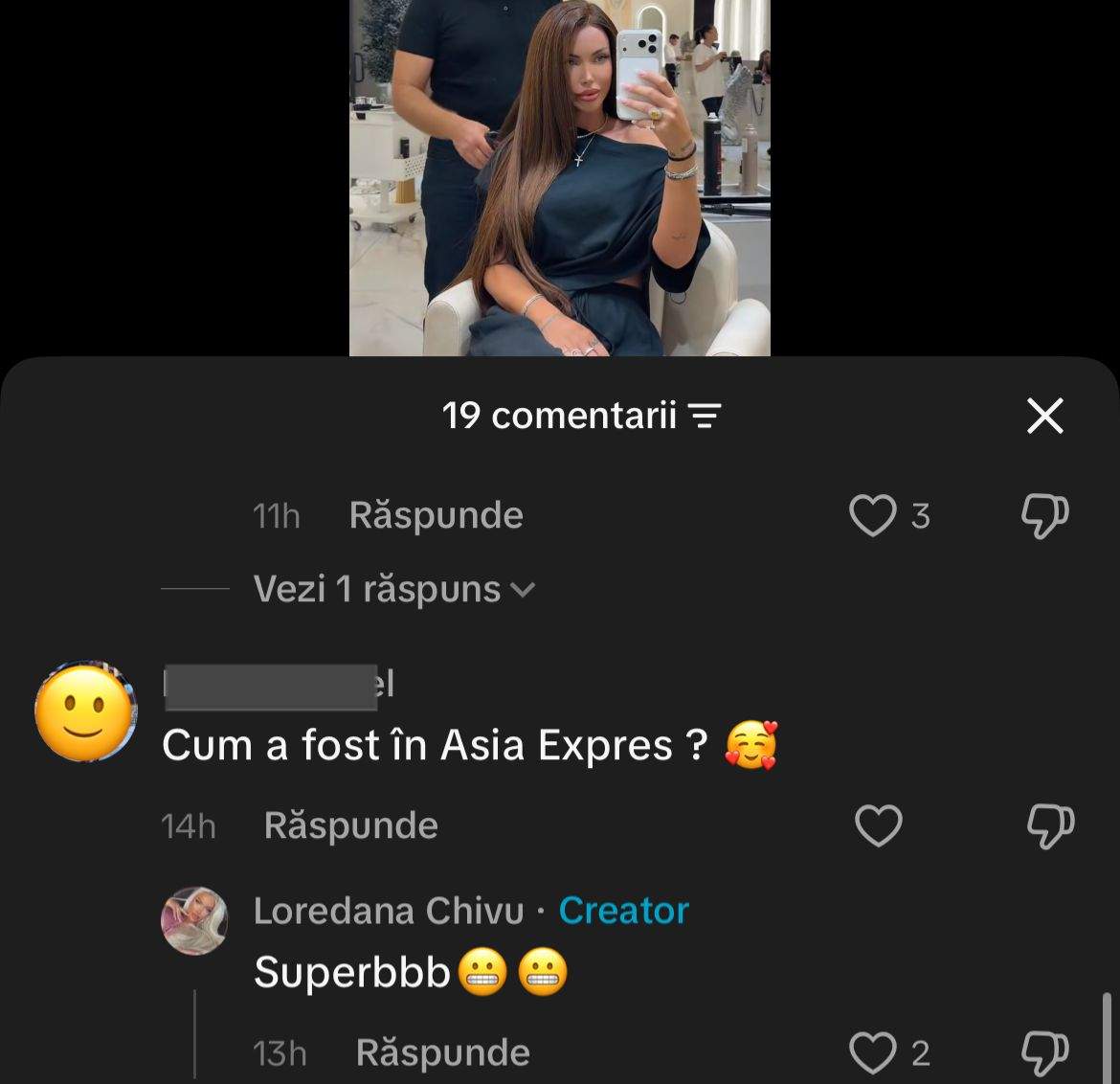 Mesajul Loredanei Chivu